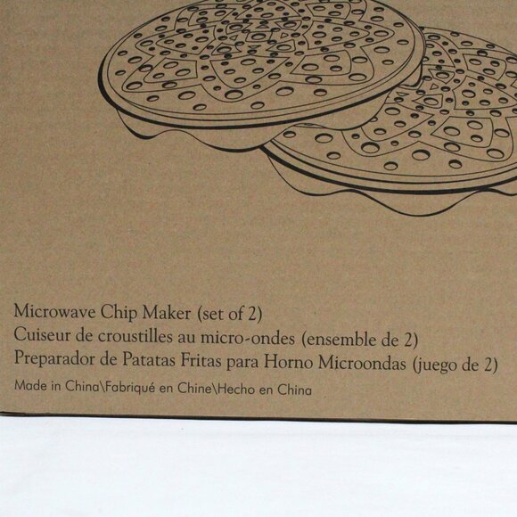 The Pampered Chef Microwave Chip Maker #1241 - Set of 2 In Opened Box - Picture 2 of 6